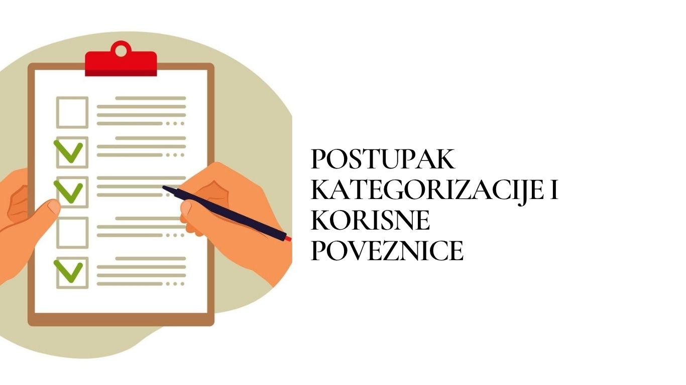 Postupak kategorizacije i korisne poveznice 