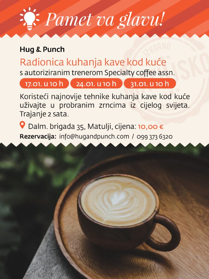 RADIONICA KUHANJA KAVE KOD KUĆE